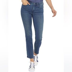 NWT NYDJ Jeans Size 14 Blue Sheri Slim Ankle Slightly Distressed Stretch